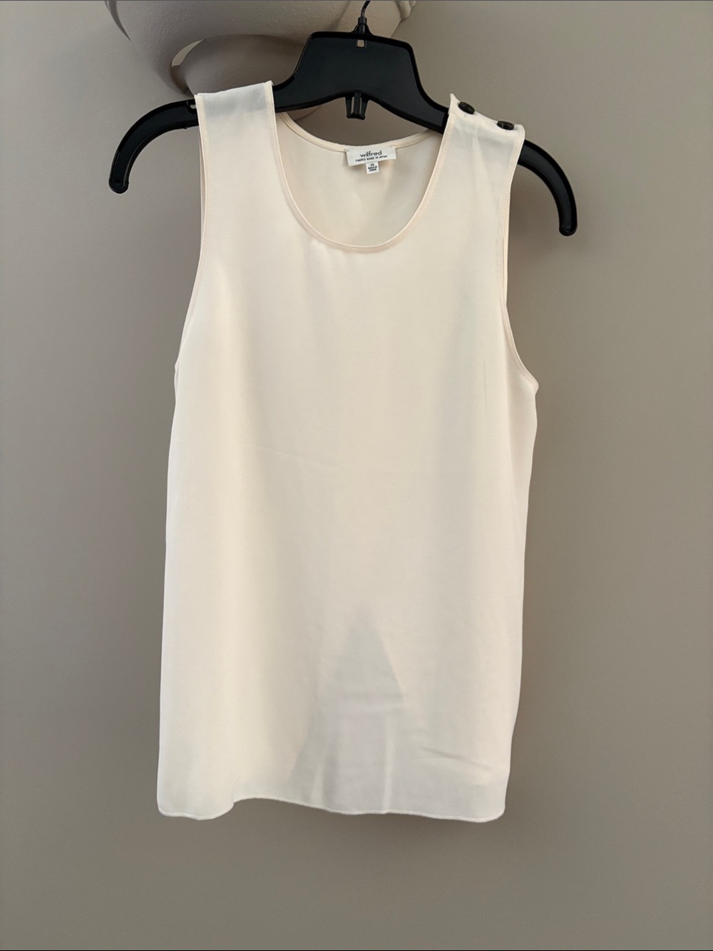 Wilfred Cream Sleeveless Button-Shoulder Camisole